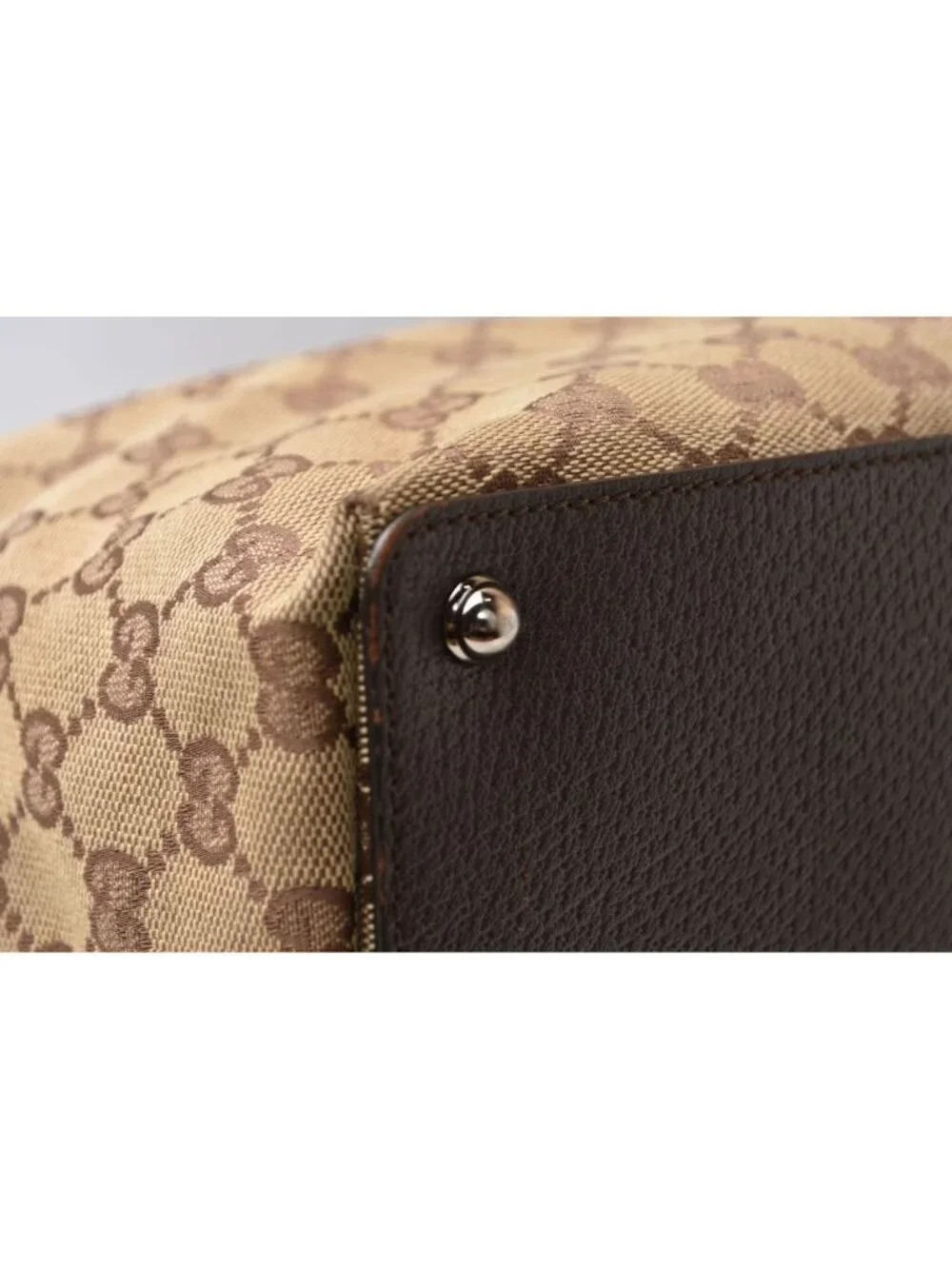 Gucci Tote Bag Shopping GG Canvas Beige Brown